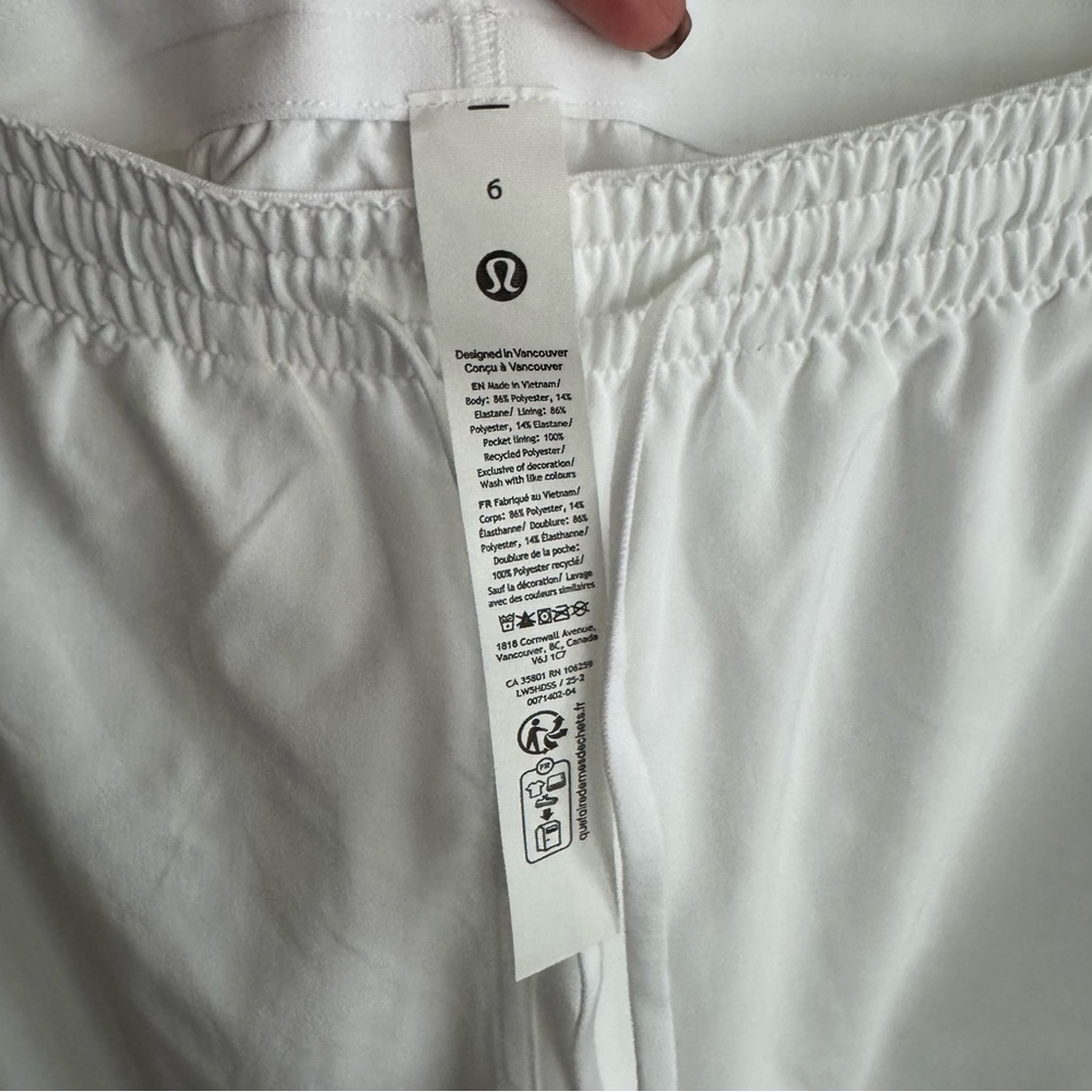 NWT Lululemon Court Rival Wide-Leg Track Pants White Regular 32” Size 6 - Picture 7 of 10